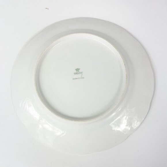 Tk Thun Czechoslovakia Floral & Butterfly Plates W/ Basket Weave Border Set Of 6 - Picture 10 of 11